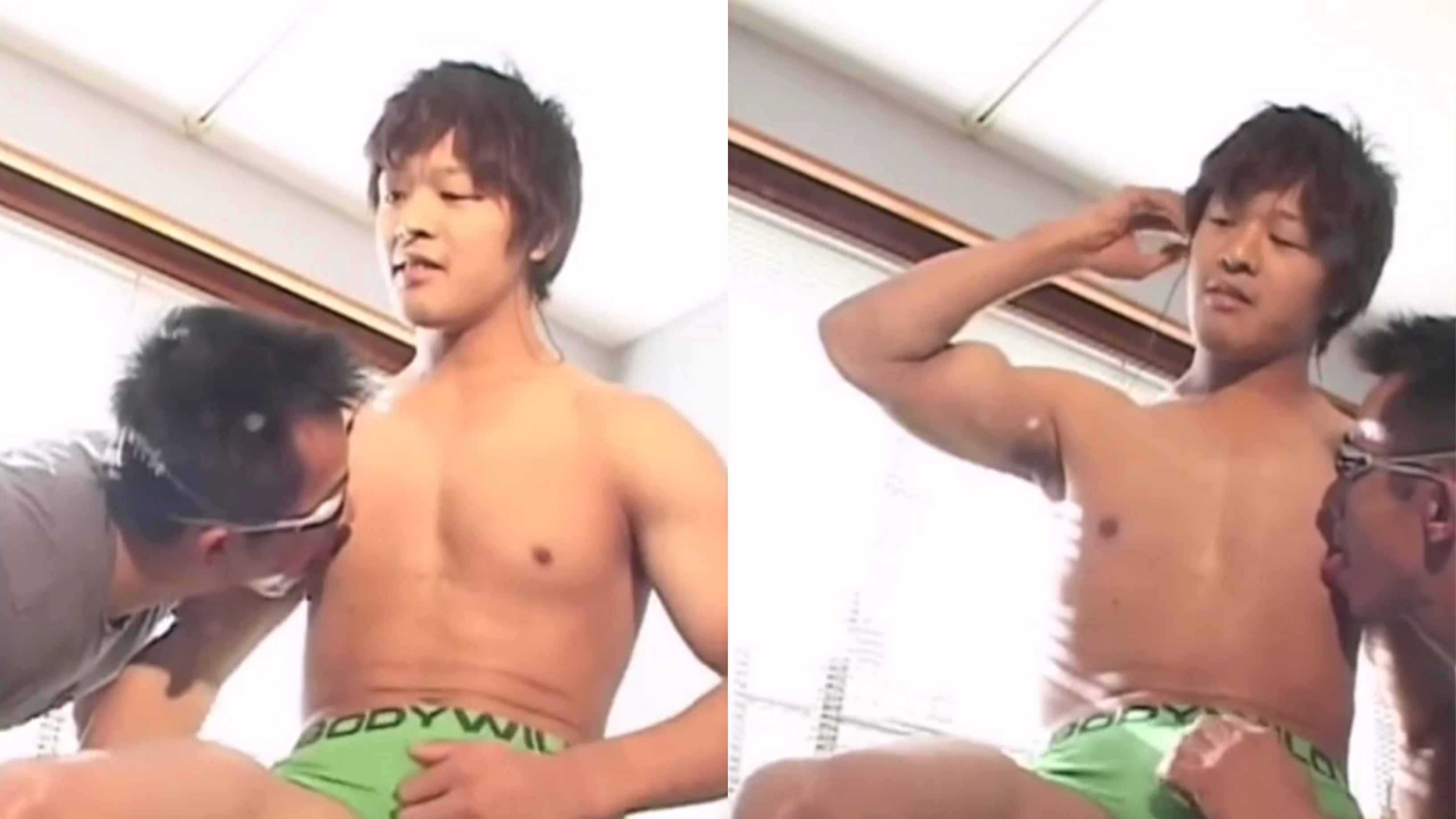 肌肉男让家里的保镖伺候他 【上】吃乳头  调教骚奴