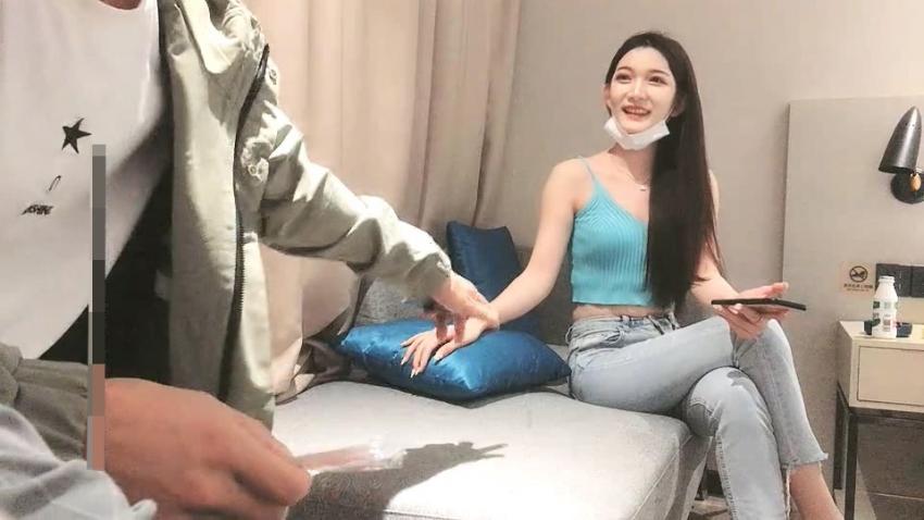 【糖心探花】- 极品嫩模外围第二次约她，对话直白真骚