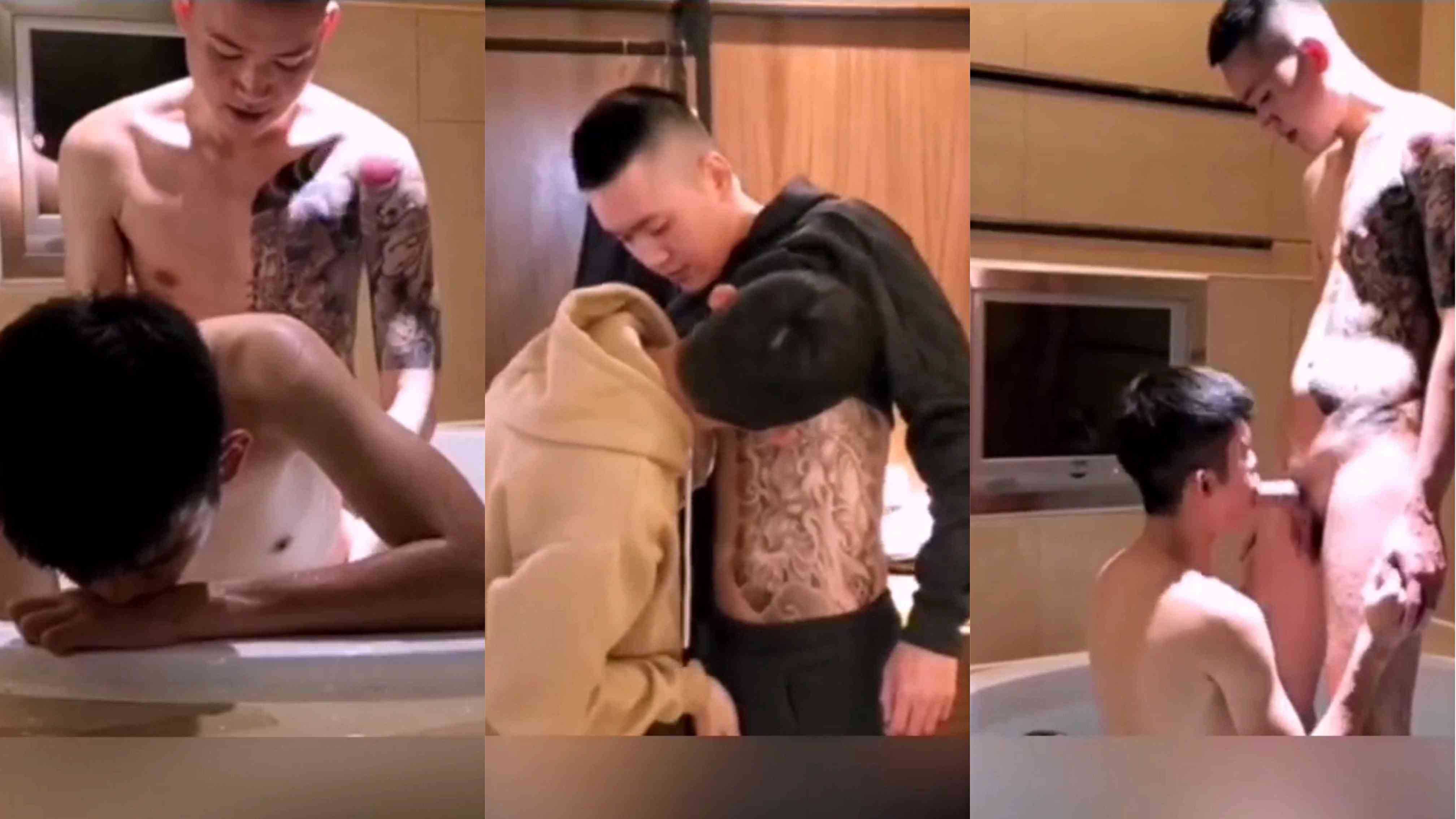长得超像欧豪的帅哥现身，大屌猛力打桩无套猛操，肌肉猛男激情喷射